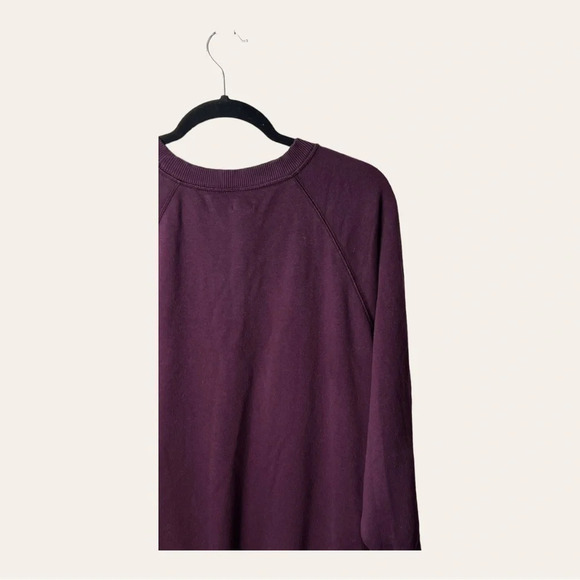 0268. AERIE FLEECE LINED SWEATER PLUM PURPLE IN COLOR SIZE XSMALL OVERSIZED - Picture 8 of 10